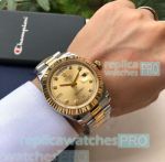 Rolex Day-Date Yellow Gold Dial 2-Tone Gold Copy Men's Watch